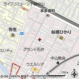 千葉県船橋市二子町520周辺の地図