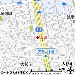東京都江戸川区大杉5丁目32-2周辺の地図