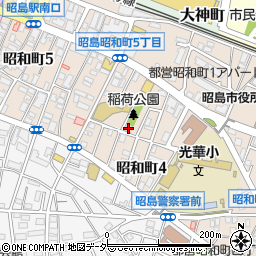 昭島駅前上友自治会館周辺の地図