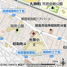 昭島市役所保健福祉センター　あいぽっく保健指導係周辺の地図