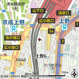 個室居酒屋 炭火串焼とおでん 上野横丁上野店周辺の地図