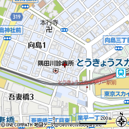 ショウワパーク向島駐車場周辺の地図