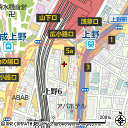 エスニックダイニング Cobara Hetta グー・フードホール 上野店周辺の地図