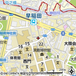 東京都新宿区西早稲田1丁目周辺の地図