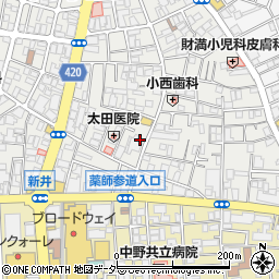 代一元 中野店周辺の地図