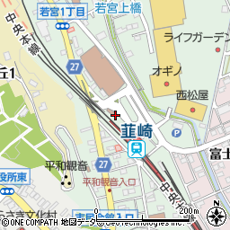 甲斐警察署韮崎交番周辺の地図
