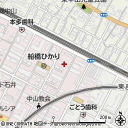 千葉県船橋市二子町489周辺の地図