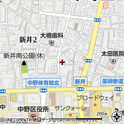東京都中野区新井2丁目3-9周辺の地図