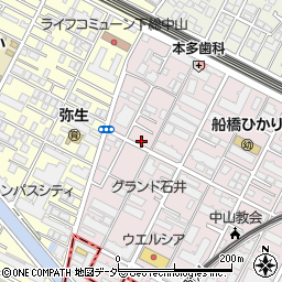 千葉県船橋市二子町548周辺の地図