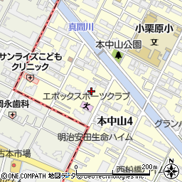 千葉県船橋市本中山4丁目14-1周辺の地図