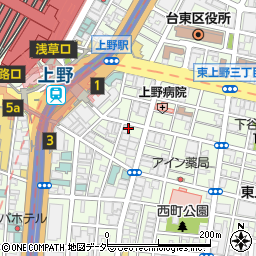 在日本大韓民国民団東京台東支部周辺の地図