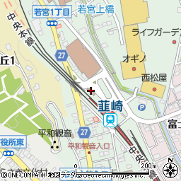 甲斐警察署韮崎交番周辺の地図