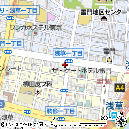 ラフィネ浅草雷門店周辺の地図