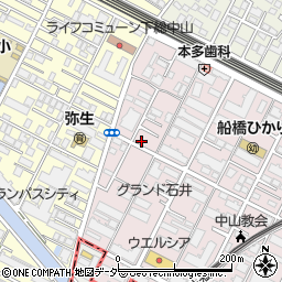 千葉県船橋市二子町548-4周辺の地図