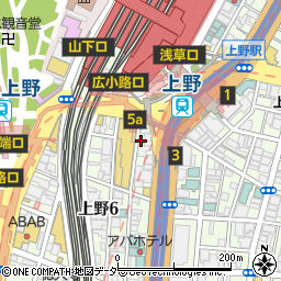 ＺＩＰＡＮＧ上野店周辺の地図