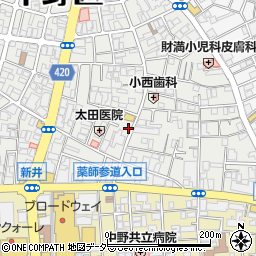 丸幸水産　新井薬師店周辺の地図