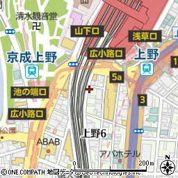 ZINO 上野店周辺の地図