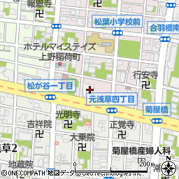 ブックオフ浅草稲荷町店周辺の地図