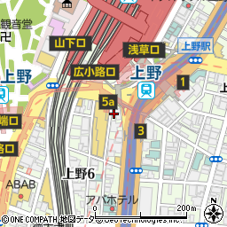 香陵住販上野駅前店周辺の地図