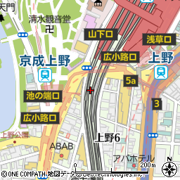 殿堂上野店周辺の地図