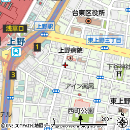 リパーク東上野３丁目第９駐車場周辺の地図