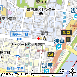東京都台東区浅草1丁目3周辺の地図