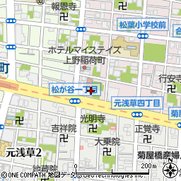 東京都台東区松が谷1丁目4周辺の地図
