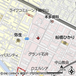 千葉県船橋市二子町547-18周辺の地図