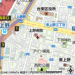 上野訪問看護ステーション周辺の地図