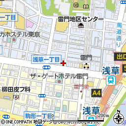 ＪＴＢ　浅草店周辺の地図