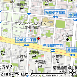 東京都台東区松が谷1丁目4-16周辺の地図