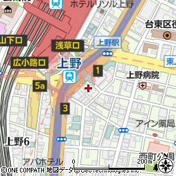 スキンケア上野クリニック周辺の地図