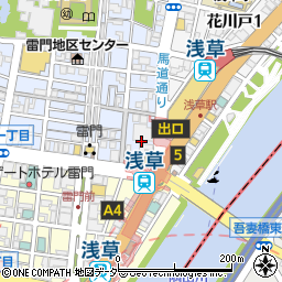東京都台東区浅草1丁目1周辺の地図