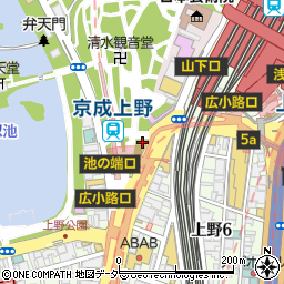 トラベレックス　京成上野駅店周辺の地図