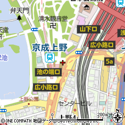 京成電鉄株式会社　京成上野駅周辺の地図