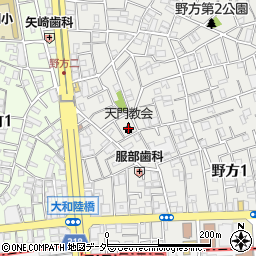 日本キリスト教団天門教会周辺の地図
