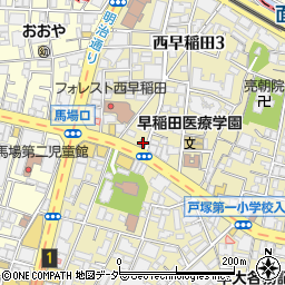 リアット　西早稲田店周辺の地図