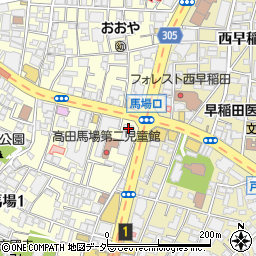 スカイコート早稲田壱番館周辺の地図