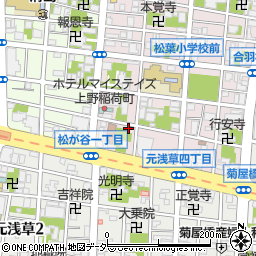 東京都台東区松が谷1丁目4-14周辺の地図