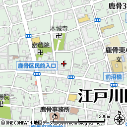 東京都江戸川区鹿骨4丁目21周辺の地図