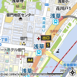 みずほ銀行浅草支店 ＡＴＭ周辺の地図