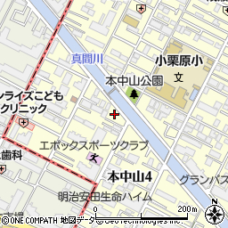 千葉県船橋市本中山4丁目13周辺の地図