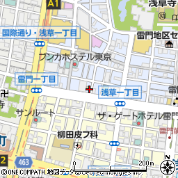 東京都台東区浅草1丁目7周辺の地図