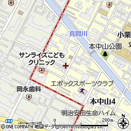 タイムズくすりの福太郎本中山４丁目店第２駐車場周辺の地図