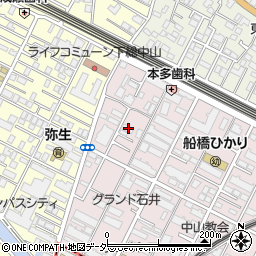 千葉県船橋市二子町543周辺の地図