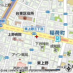 東京都台東区東上野周辺の地図