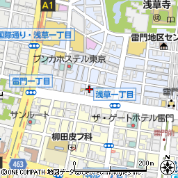 ガスト　浅草雷門店周辺の地図