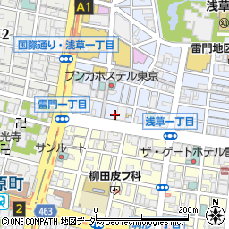 東京都台東区浅草1丁目8周辺の地図