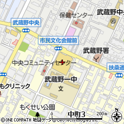 武蔵野市民文化会館　大ホール周辺の地図