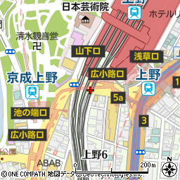 ユニクロ上野広小路店周辺の地図